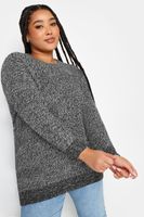 yours jersey de punto negro jaspeado mujer curvy y tallas grandes yours
