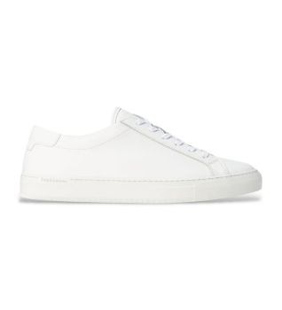 Polo Ralph Lauren para hombre. 809913531001 Zapatillas de piel Jermain blanco (41), Plano, Cordones, Casual
