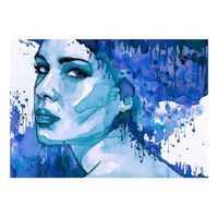 papel pintado 3d - blue lady 250x175 cm