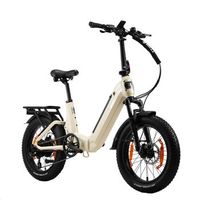 bicicleta electrica plegable ttgo f7 250w 48v 15ah fat bike de 20r blanca