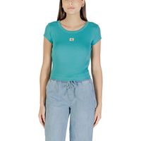 calvin klein jeans camiseta a- woven label 2x2 r lv047c200g para mujer