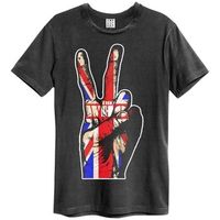 amplified clothing camiseta union jack hand para mujer