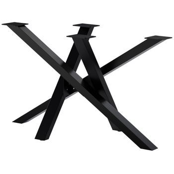 Patas De Mesa Finney Metal Negro 60x120x72 Cm Clp