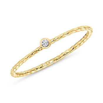 Anillo de topacio para mujer en oro 14 quilates