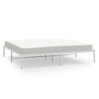 cama matrimonial  cama para adultos  estructura de cama de metal blanca 200x200 cm