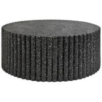 mesa de centro mgo fibra de vidrio tablero redondo resistente a uv manchas oxido agua viento moderno negro pozza