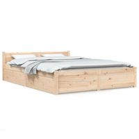 estructura de cama con cajones doble 135x190 cm vidaxl