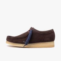 clarks zapatillas wallabee 26156606-dark brown suede para hombre