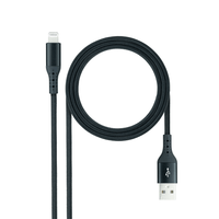 nanocable cable lightning-usb am negro 1 m