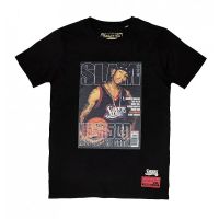 camiseta allen iverson slam cover de mitchell  ness en negro