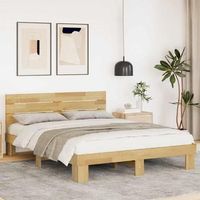 cama matrimonial  cama para adultos  estructura de cama con cabecero sin colchon 135x190 cm cfw8850613