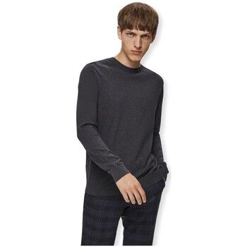 Selected Jersey Noos Berg Crew Knit - Antracit Melange para hombre