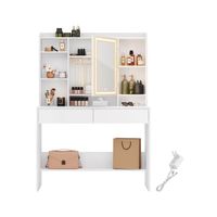 tocador con luces led blanco blanco nube  7 compartimentos