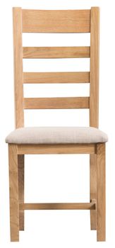 Sydney Upholstered Ladder Back Dining Chairs - Oak