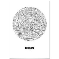 panorama cuadro de aluminio mapa circulo de berlin 70x100 cm