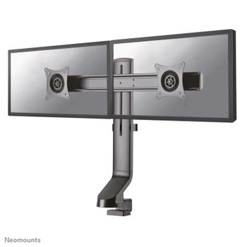 Brazo monitor Neomounts FPMA-D860DBLACK doble, ajuste altura, pinza/atornillado, negro