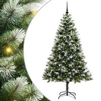 arbol de navidad artificial plegable con nieve esponjosa 210 cm vidaxl