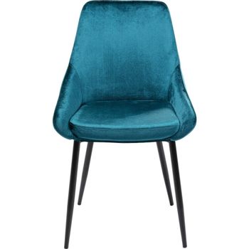 Silla terciopelo azul petróleo