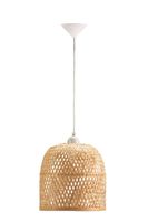 lampara de techo aledis bambu sintetico beige o30 cm e27