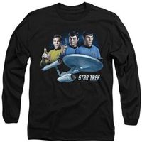 star trek camiseta manga larga main three para mujer
