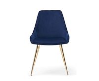 ex-display set of two fern blue velvet dining chairs