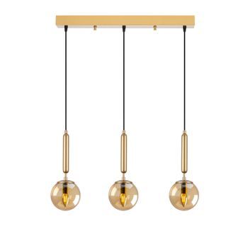 Lámpara De Techo King-11466 Oro Brillante Metal Vidrio 62x15x134 Cm