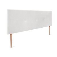 cabecero de lana natural con botones 135x105cm con patas camas 120135 - blanco