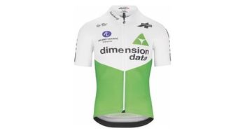 Maillot mangas cortas assos dimension data blanco   verde