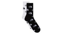 2 pares de calcetines de media cana the north face everyday negro blanco  x2