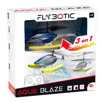 Flybotic Aqua Blaze Helicóptero Radio Control 3 en 1, +8 años