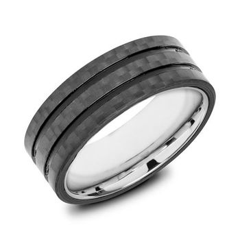 Anillo de acero inoxidable y carbono