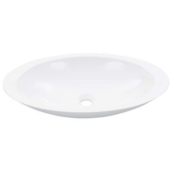 Lavabo De Baño Moderno | Lavabo 59,3x35,1x10,7 Cm Resina Mineral/mármol Blanco