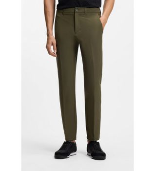 BOSS para hombre. 50534303 Pantalón Commuter Slim verde (54), Casual, Poliamida