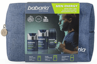 babaria men energy serum 30 ml  revitalizante 50 ml  desodorante 50 ml