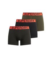 superdry para hombre m3110452b pack de 3 boxers texto negro verde xl homewear algodon