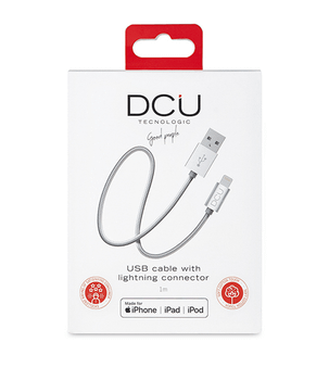 CABLE DCU USB LIGHTING SILVER ALUMINIO (34101205)
