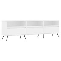 mueble de tv  mueble de salon  mesa de tv madera contrachapada blanco 150x30x445 cm