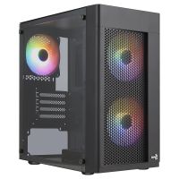 aerocool hexformbkv2 frgb micro-atxmini-itx cristal templado usb 30 negro