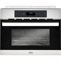 belling bi45comw built-in compact combination microwave - black  stainless steel stainless steel
