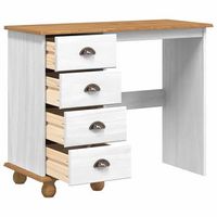 escritorio askim 95 x 40 x 75 cm madera de pino macizo vidaxl