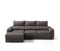 chaise longue izquierda con arcon 4 plazas nahia color chocolate