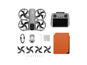 Dron - DJI Avata 360 (DJI RC 2), 64 megapixel, 23 min Autonomía, Visión 360°, Vídeo HDR en 8K/60 fps, Detección de Obstáculos Omnidireccional, Gris