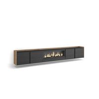 mueble tv yunquera-01 suspendido con chimenea electrica
