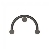 aplique de pared led rigoberta curvo 3000k 124w