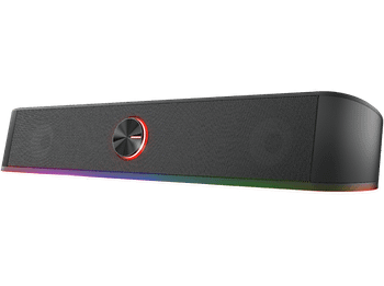 Barra de sonido - Trust GXT 619 Thorne, 12 W, Iluminación RGB, USB, Jack 3.5 mm, Negro