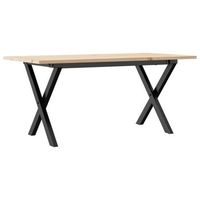mesa de centrormesa auxiliarrmesita de centro marco x madera maciza pino y hierro 90x40x35 cm