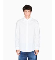 ax armani exchange para hombre xm001587af16631u0009 camisa logo jacquuard blanco l casual algodon clasico manga larga