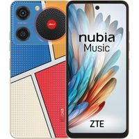 zte nubia music smartphone 4g pantalla 66r hd 90hz 4gb ram ampliable 128gb rom camara 50mp  frontal 5mp dual sim android 14 unisoc sc9863a sonido dtsx ultra altavoz de 100db