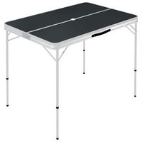 mesa de camping  mesa de jardin  mesa de picnic plegable con 2 bancos aluminio gris