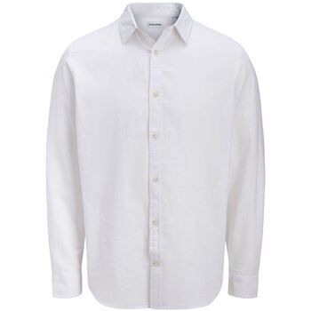 Jack & Jones Camisa manga larga 12289174 SUMMER LINEN-WHITE para hombre